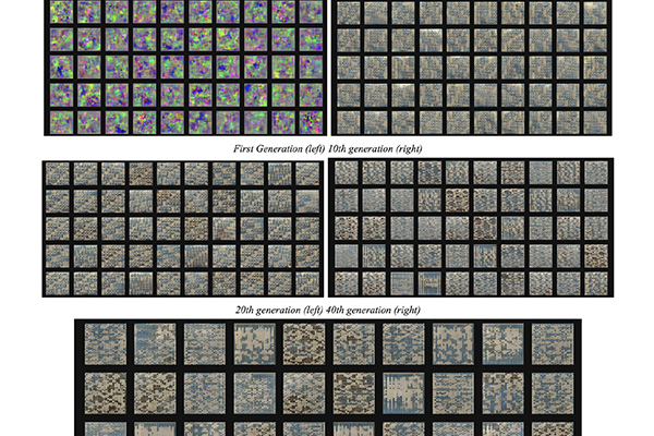 An image of the machine learning generated knitting patterns made using generative adversarial networks by Kate Geck for the paper Knitting Algorithmic Assemblages.